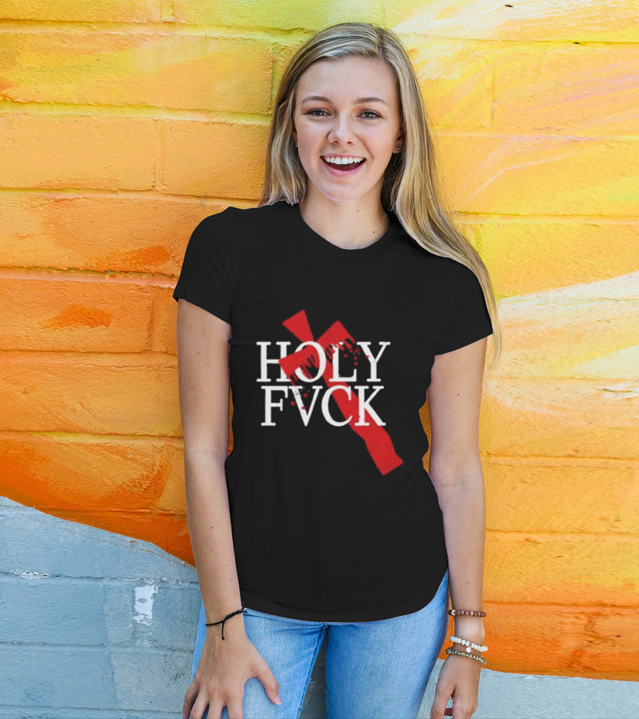 Demi Lovato Holy Fvck Bleeding Cross T-Shirt
