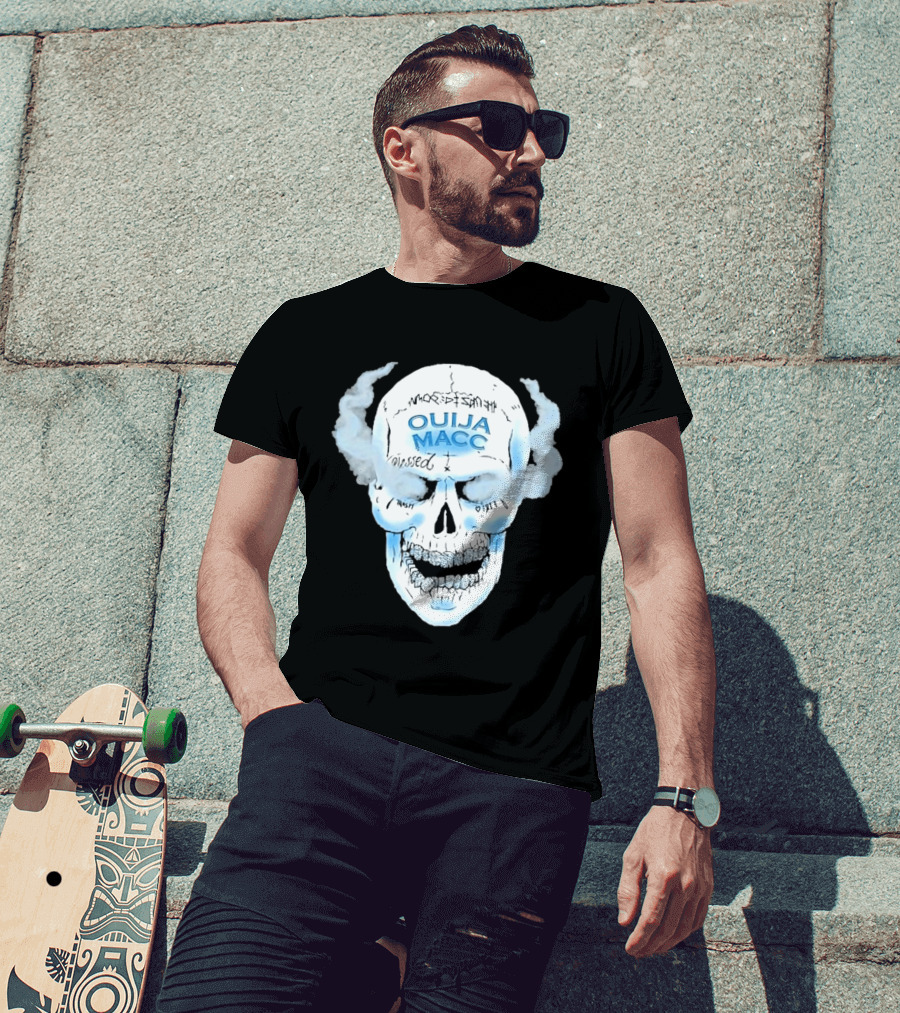Ouija Macc Skull Blessed Trash Smoke Effect Design D 977 T-Shirt