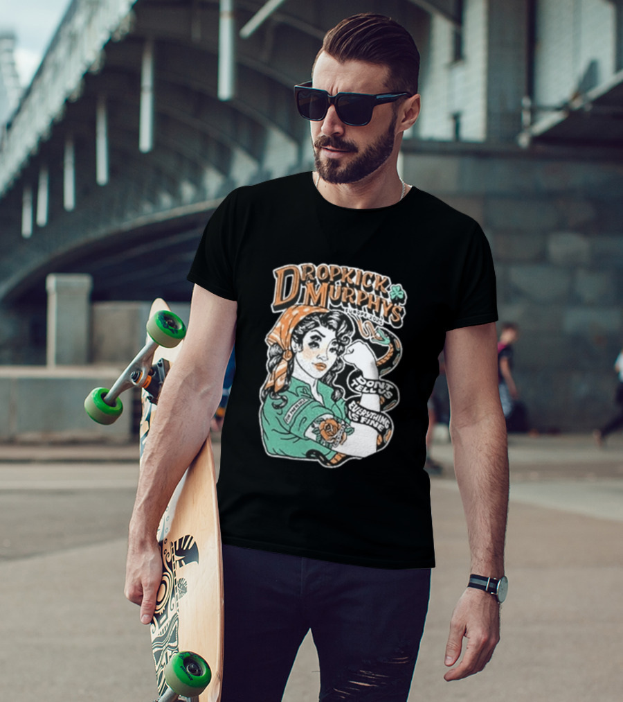 Dropkick Murphys Europe 2025 Tour Don't Tell Us Everything Is Fine Snake T-Shirt