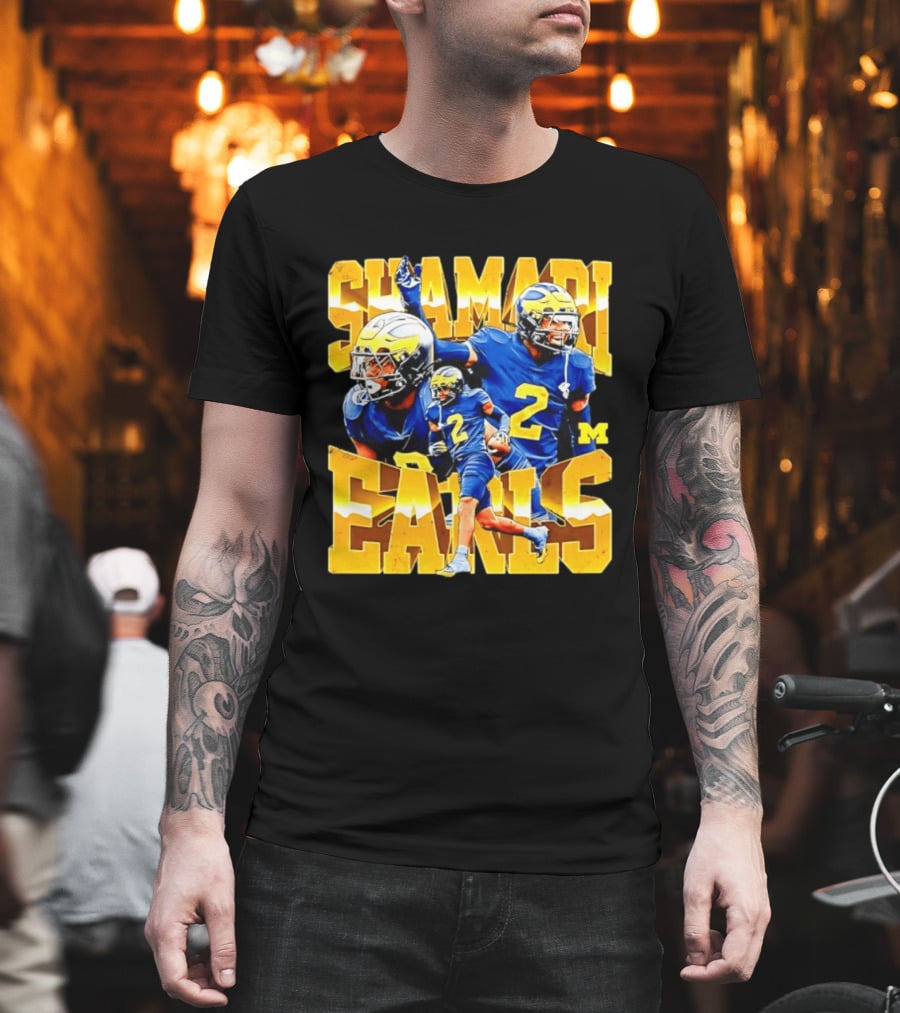 Shamari Earls 2 Michigan Wolverines NCAA Football Player Sports Fan Gear T-Shirt
