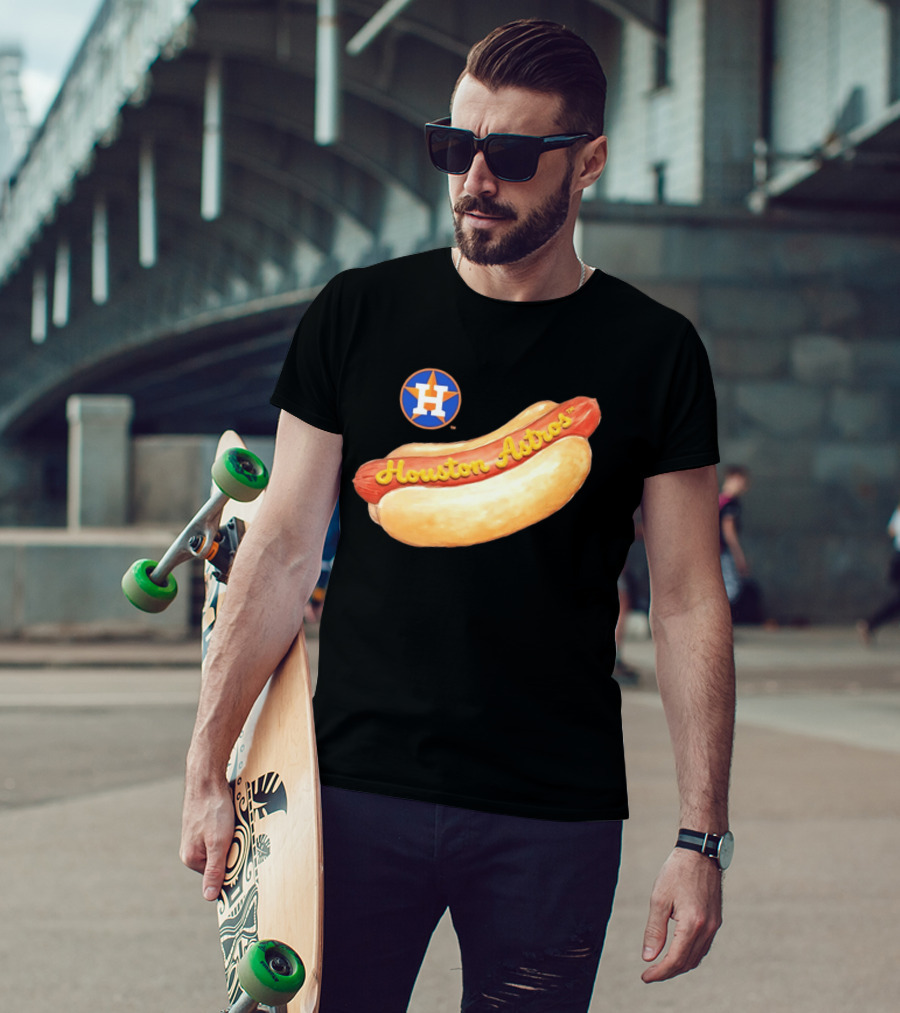 Houston Astros Hot Dog MLB 2026 Season Fan T-Shirt
