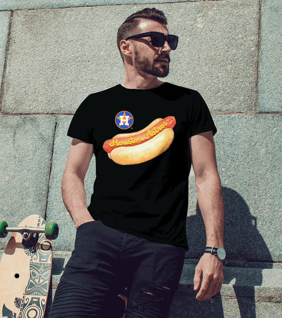 Houston Astros Hot Dog MLB 2026 Season Fan T-Shirt