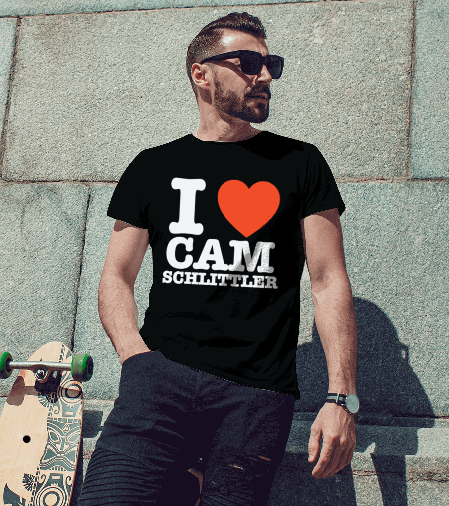 I Love Cam Schlittler Red Heart T-Shirt