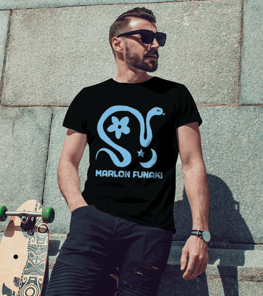 Marlon Funaki Snake Flower Star Moon T-Shirt