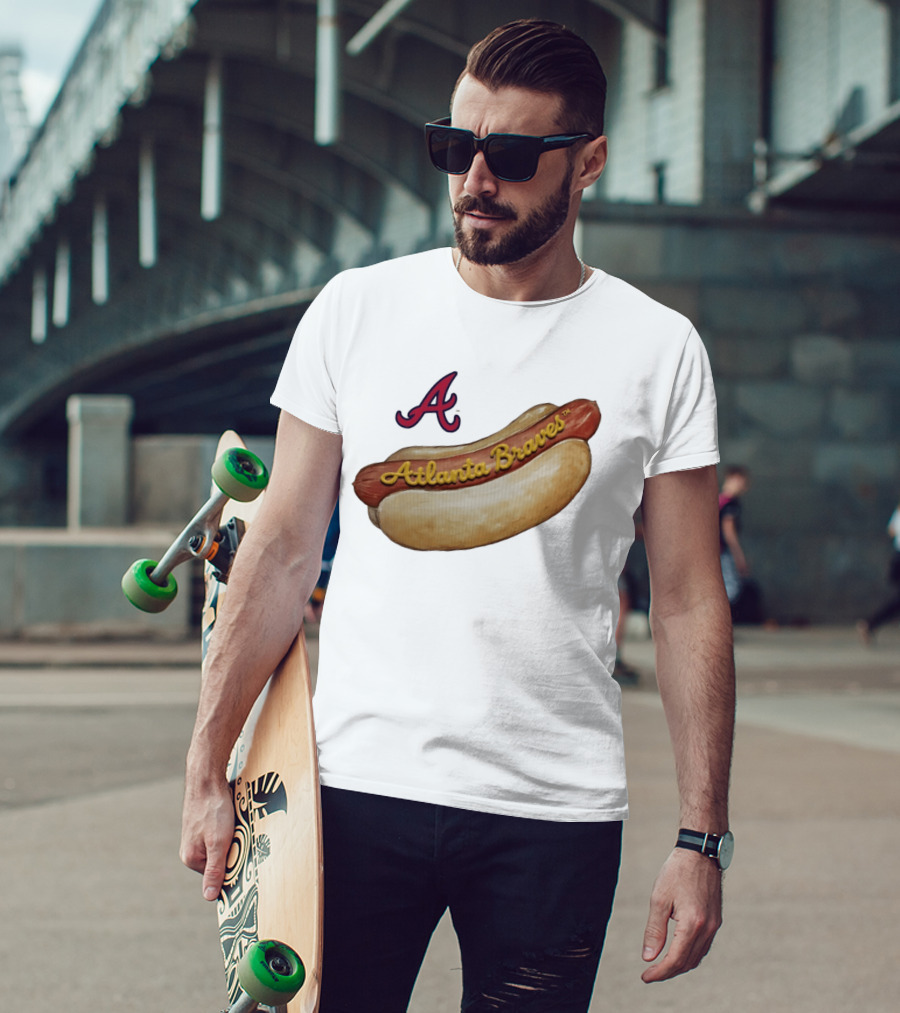 Atlanta Braves Hot Dog A Logo MLB 2026 Season T-Shirt