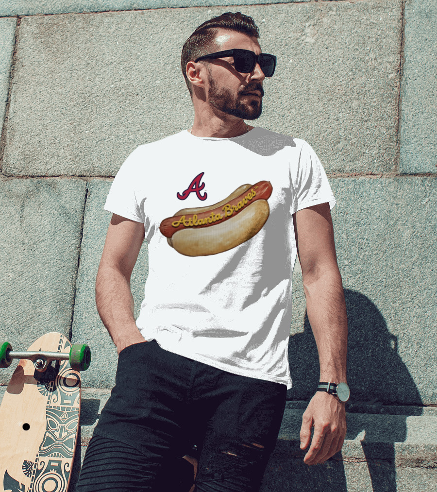 Atlanta Braves Hot Dog A Logo MLB 2026 Season T-Shirt