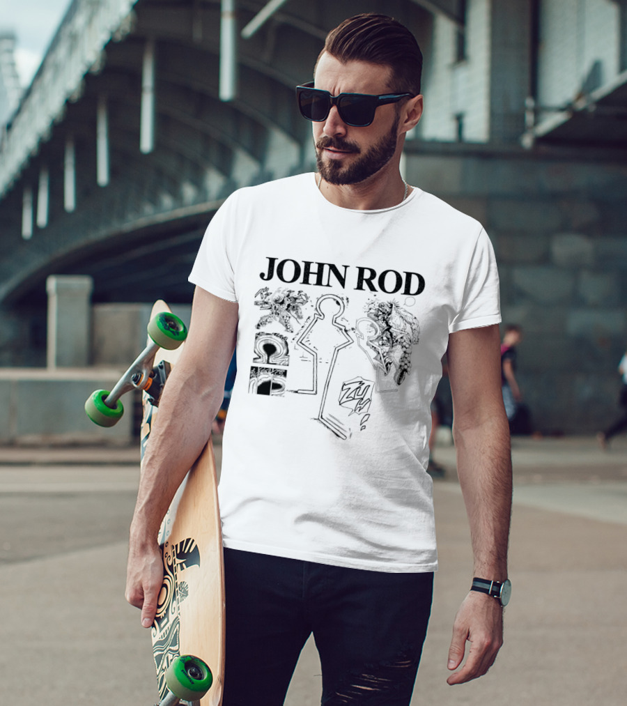 John Rod Abstract Figures And Faces T-Shirt