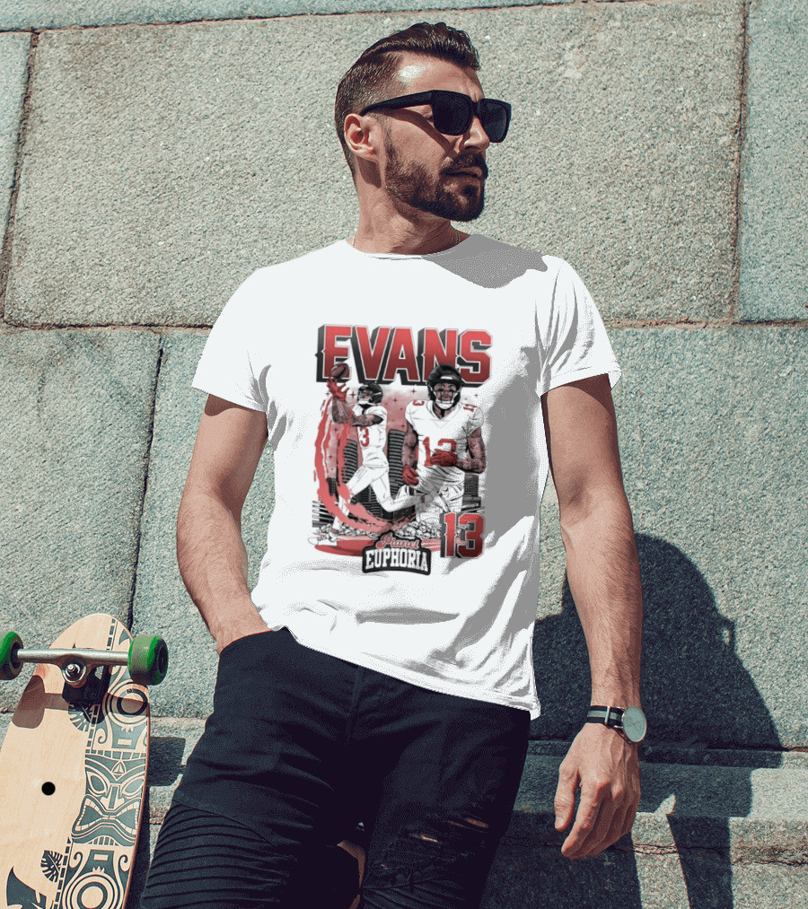 Evans 13 Euphoria Tampa Bay Buccaneers Football T-Shirt