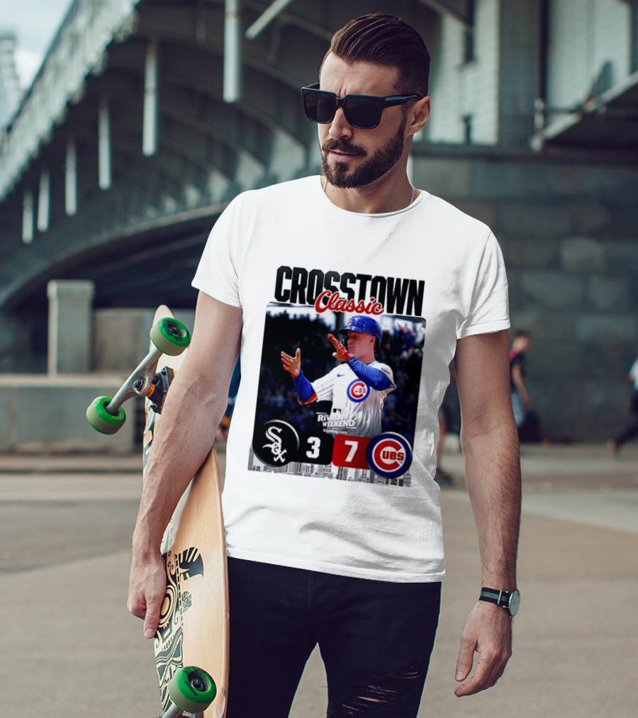 Crosstown Classic Cubs Victory Over White Sox 7 3 Pete Crow Armstrong MLB Rival Weekend T-Shirt