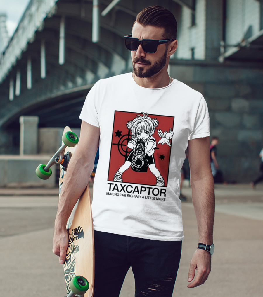 Sakura Cardcaptor Taxcaptor Making The Rich Pay A Little More Bold Anime Mashup T-Shirt