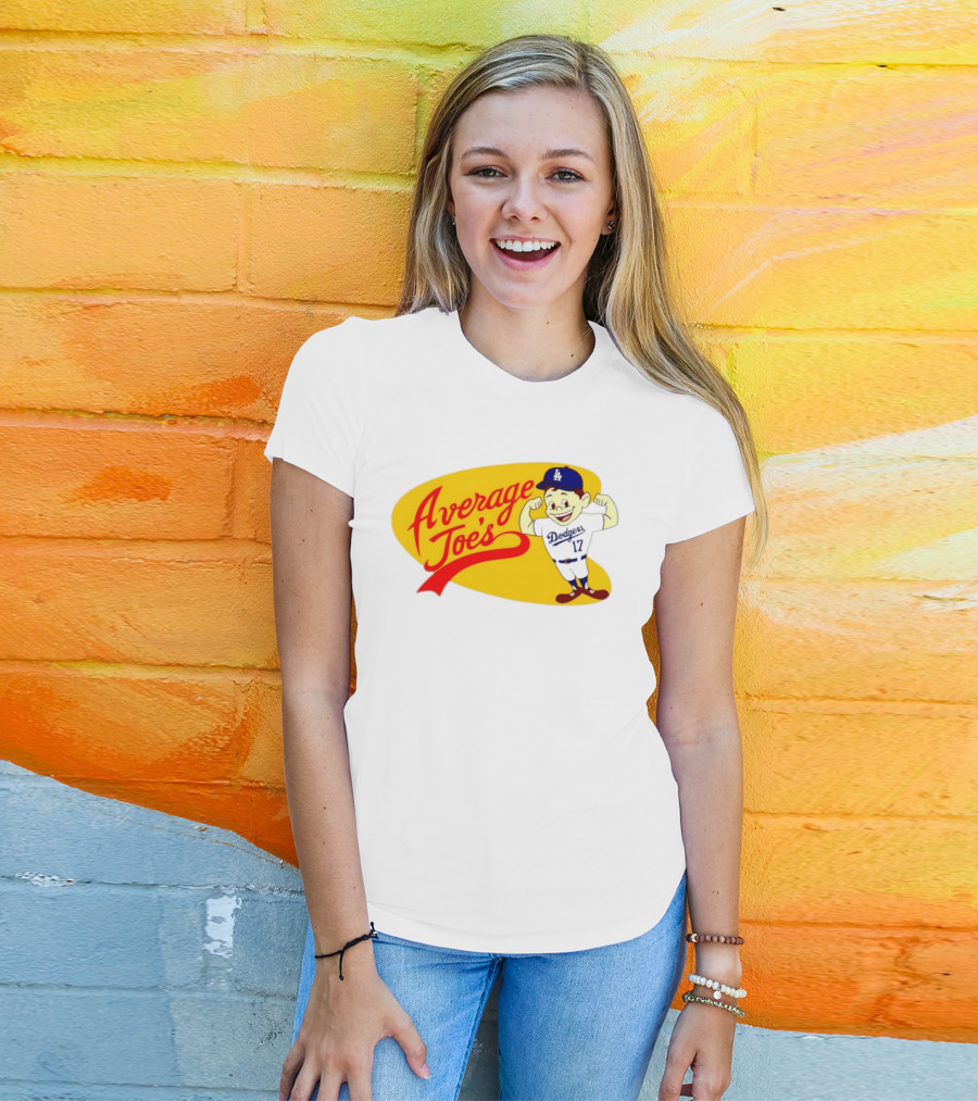 Average Joe's Dodgers No 17 LA Cartoon T-Shirt