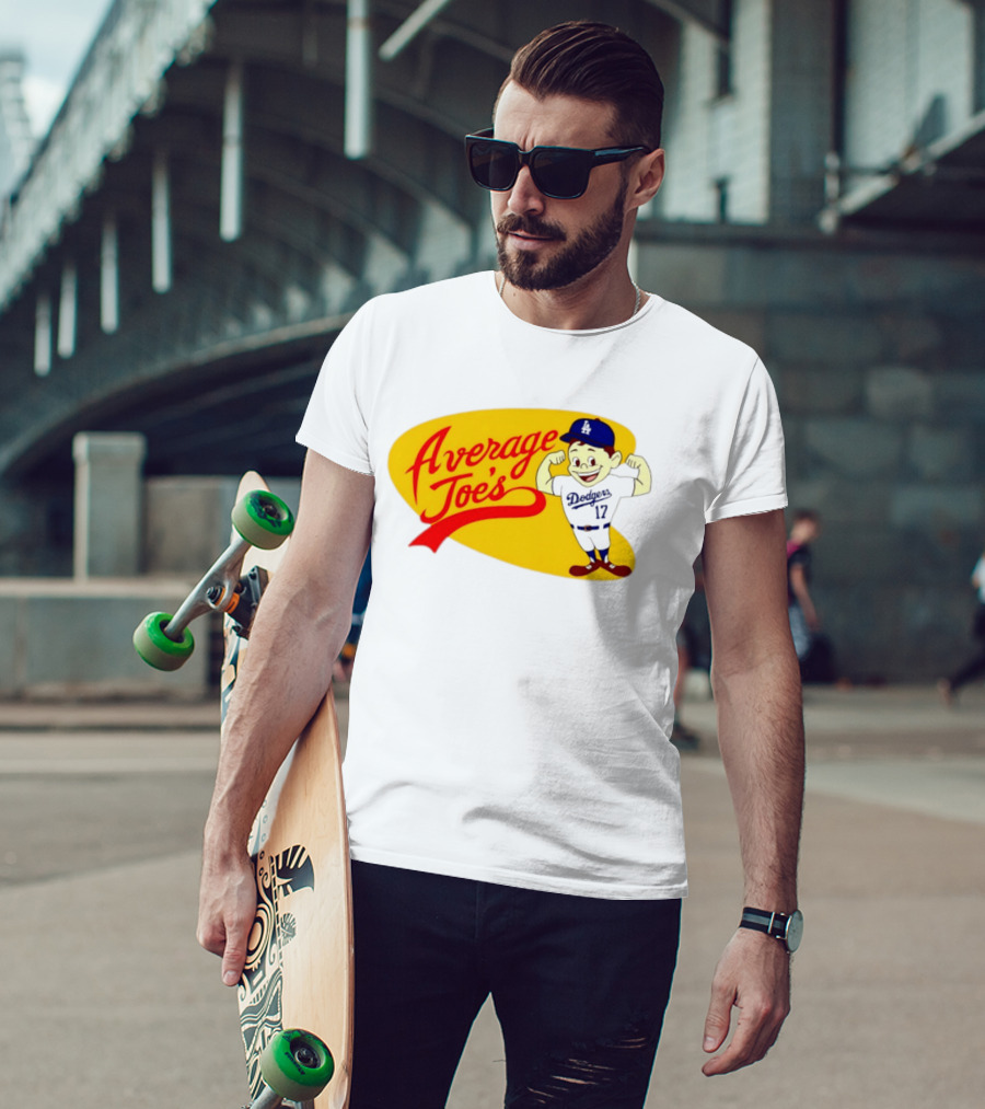 Average Joe's Dodgers No 17 LA Cartoon T-Shirt