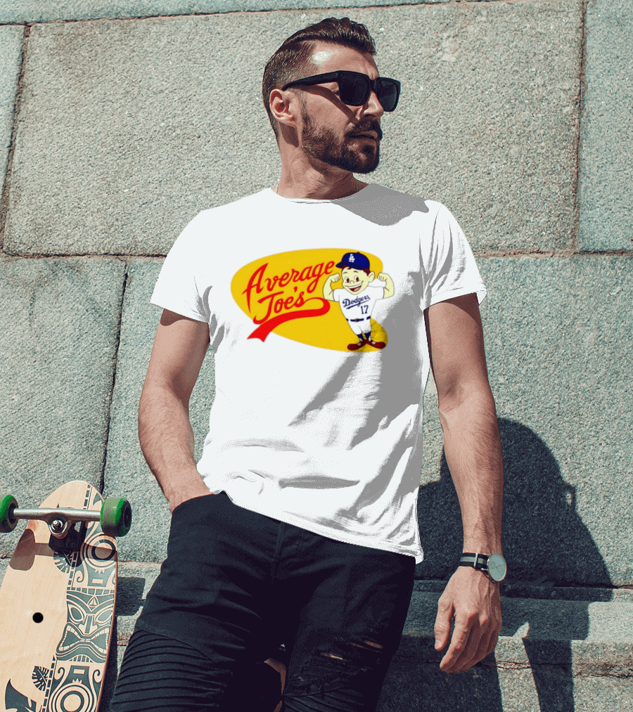 Average Joe's Dodgers No 17 LA Cartoon T-Shirt