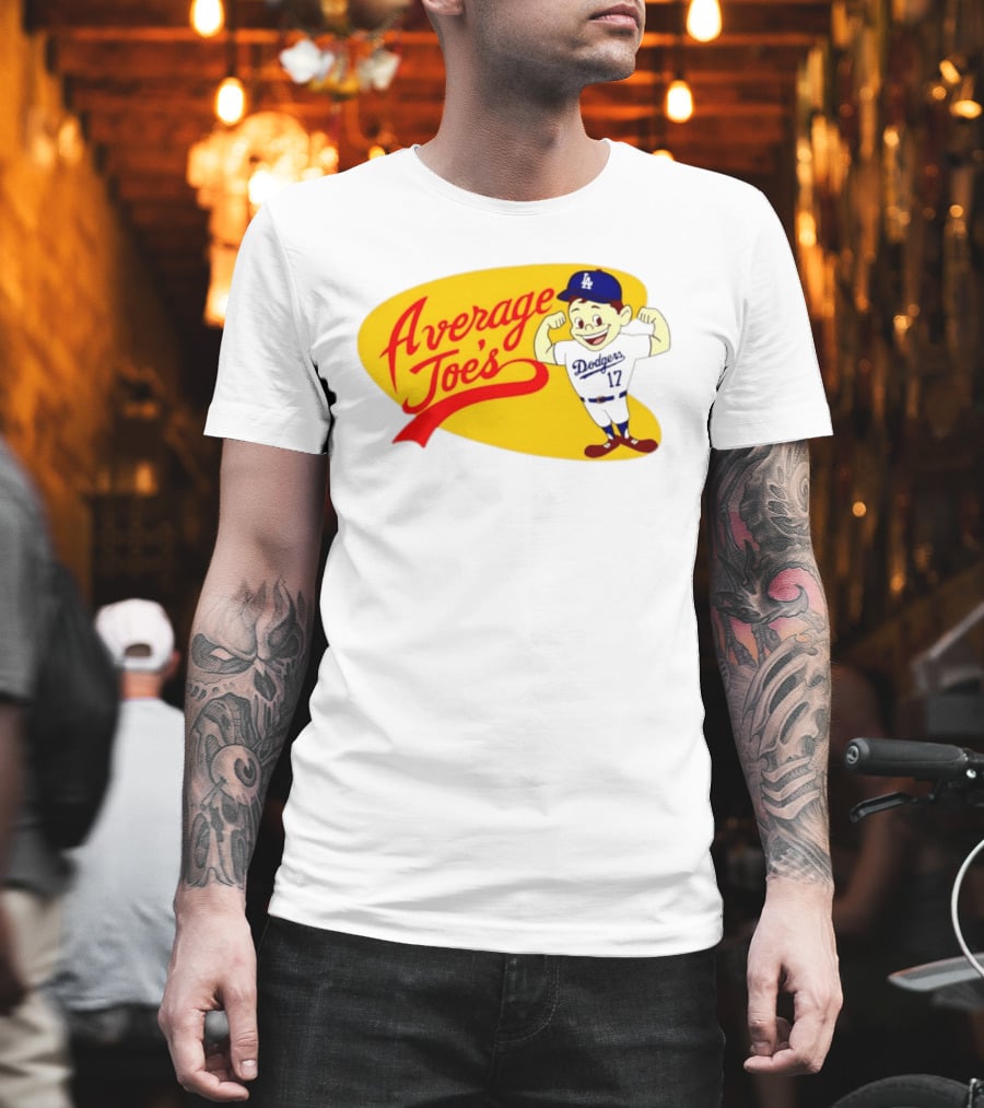 Average Joe's Dodgers No 17 LA Cartoon T-Shirt