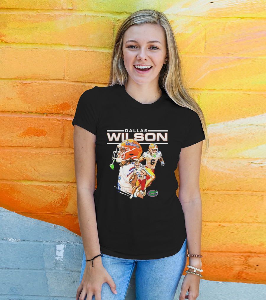 Dallas Wilson 6 Gators University Of Florida Football Player NCAA T-Shirt