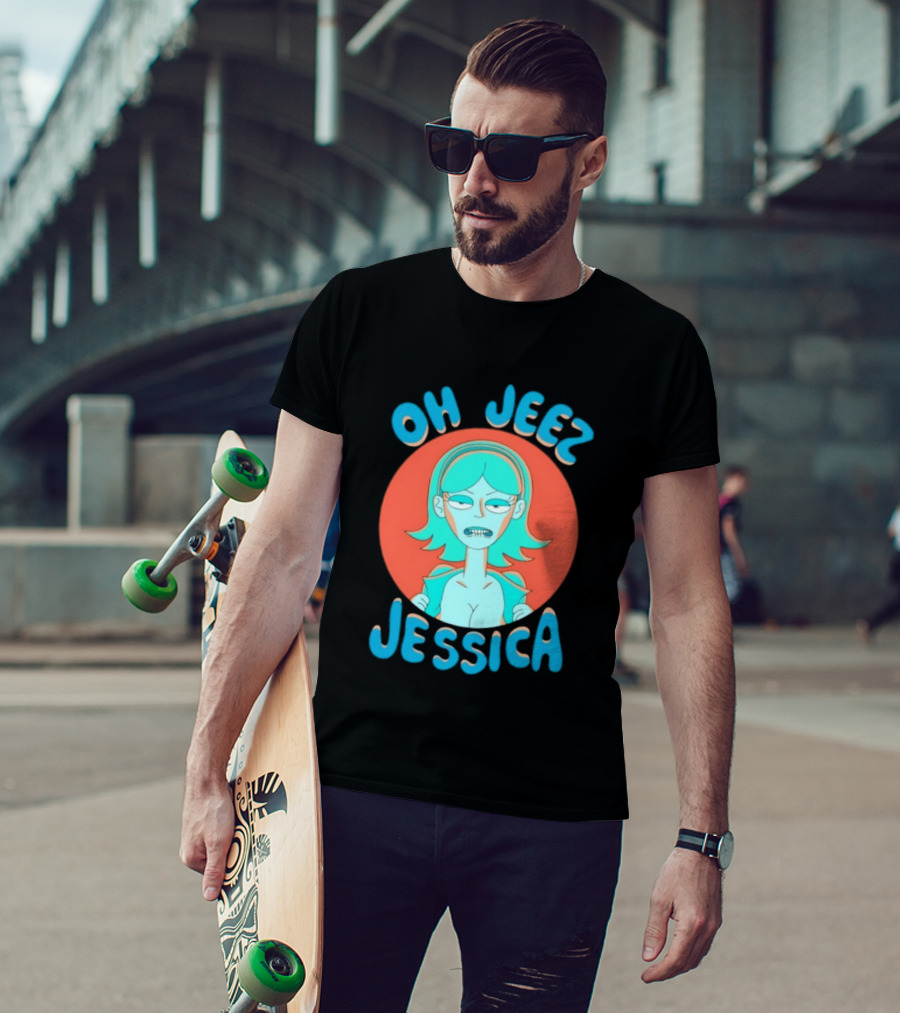 Oh Jeez Jessica Rick And Morty Adult Swim T-Shirt