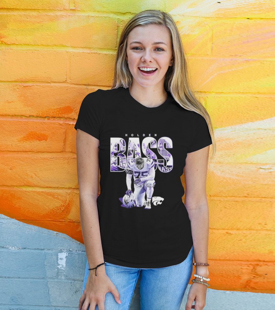 Holden Bass 75 Kansas State NCAA Football Stamped Show Respect T-Shirt