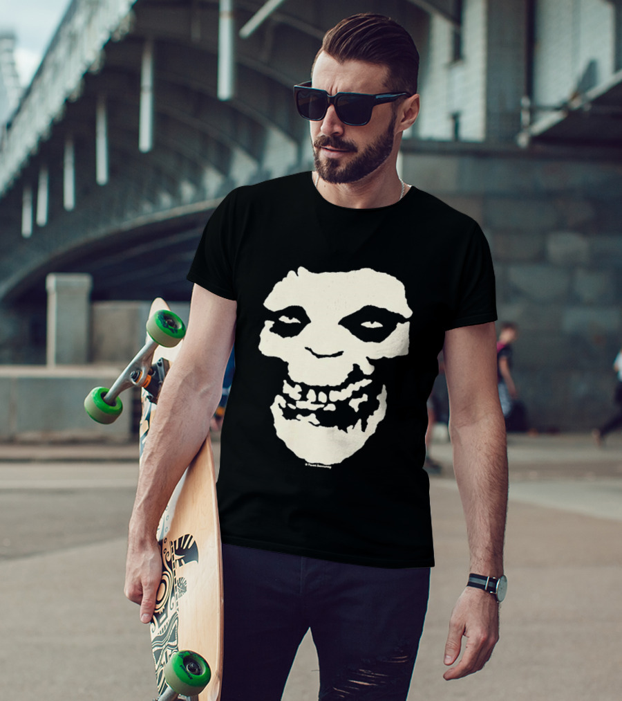 SUGA BTS Crimson Ghost Skull Misfits Collaboration T-Shirt