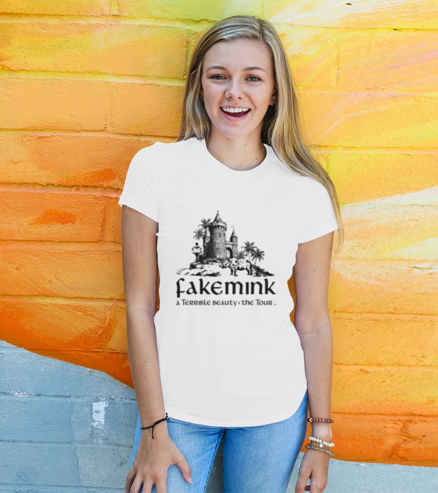 Fakemink A Terrible Beauty The Castle Longsleeve White T-Shirt