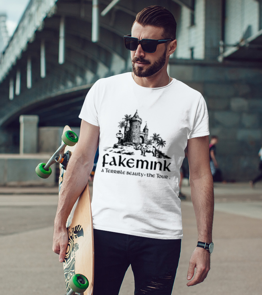 Fakemink A Terrible Beauty The Castle Longsleeve White T-Shirt