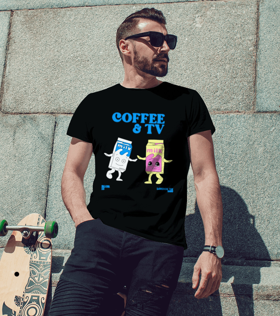 Blur Coffee & TV Milk Cartons 13 London UK 1999 Britpop T-Shirt