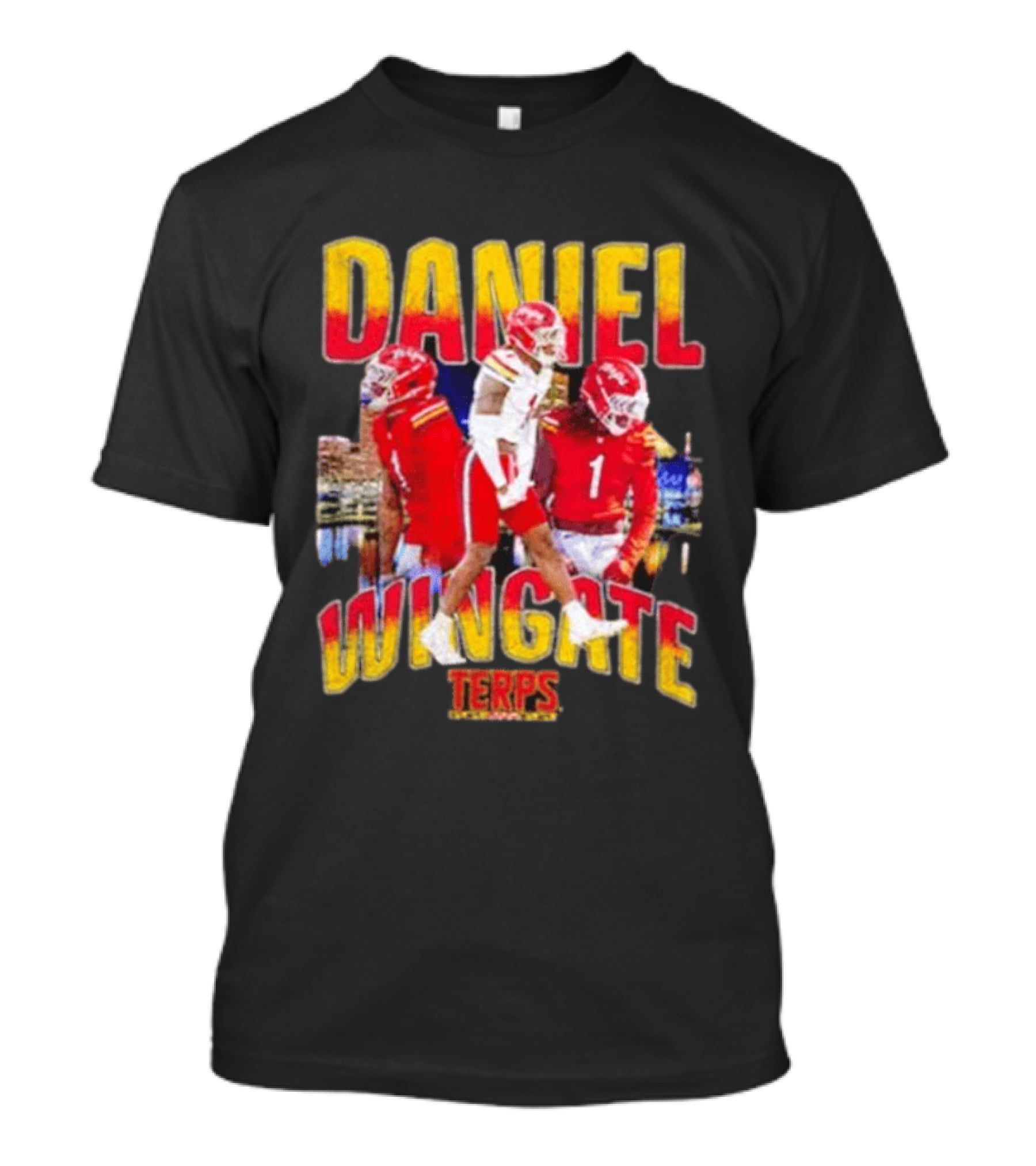 Daniel Wingate Terps No 1 Maryland Football Collage T-Shirt