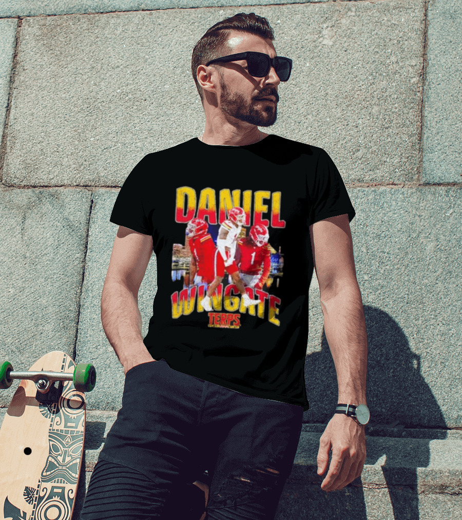 Daniel Wingate Terps No 1 Maryland Football Collage T-Shirt