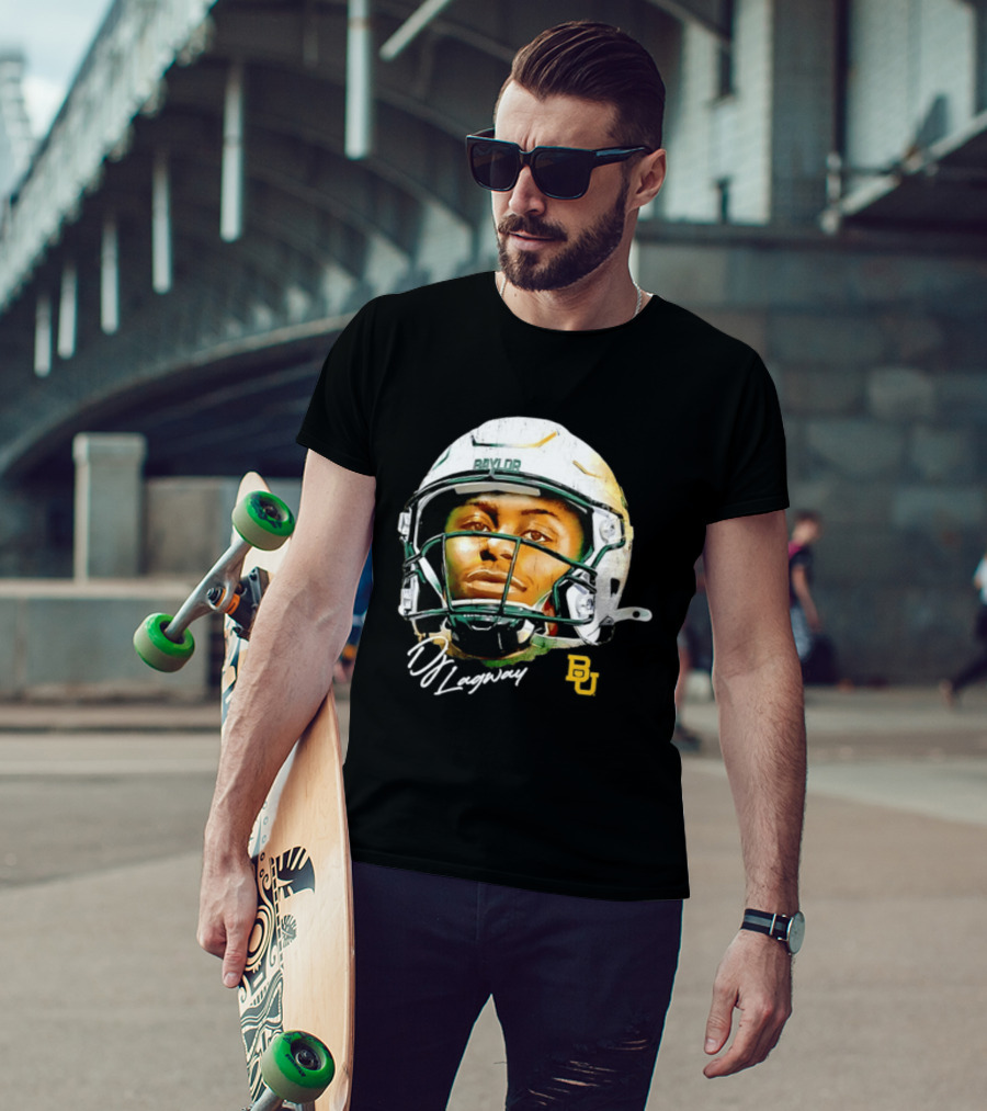 DJ Lagway Baylor Bears NCAA Football Caricature Baylor Helmet T-Shirt