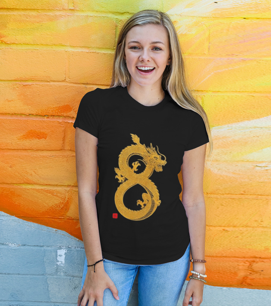 Infinity Dragon Of Fortune Mythical Serpent Symbol Asian Lore T-Shirt