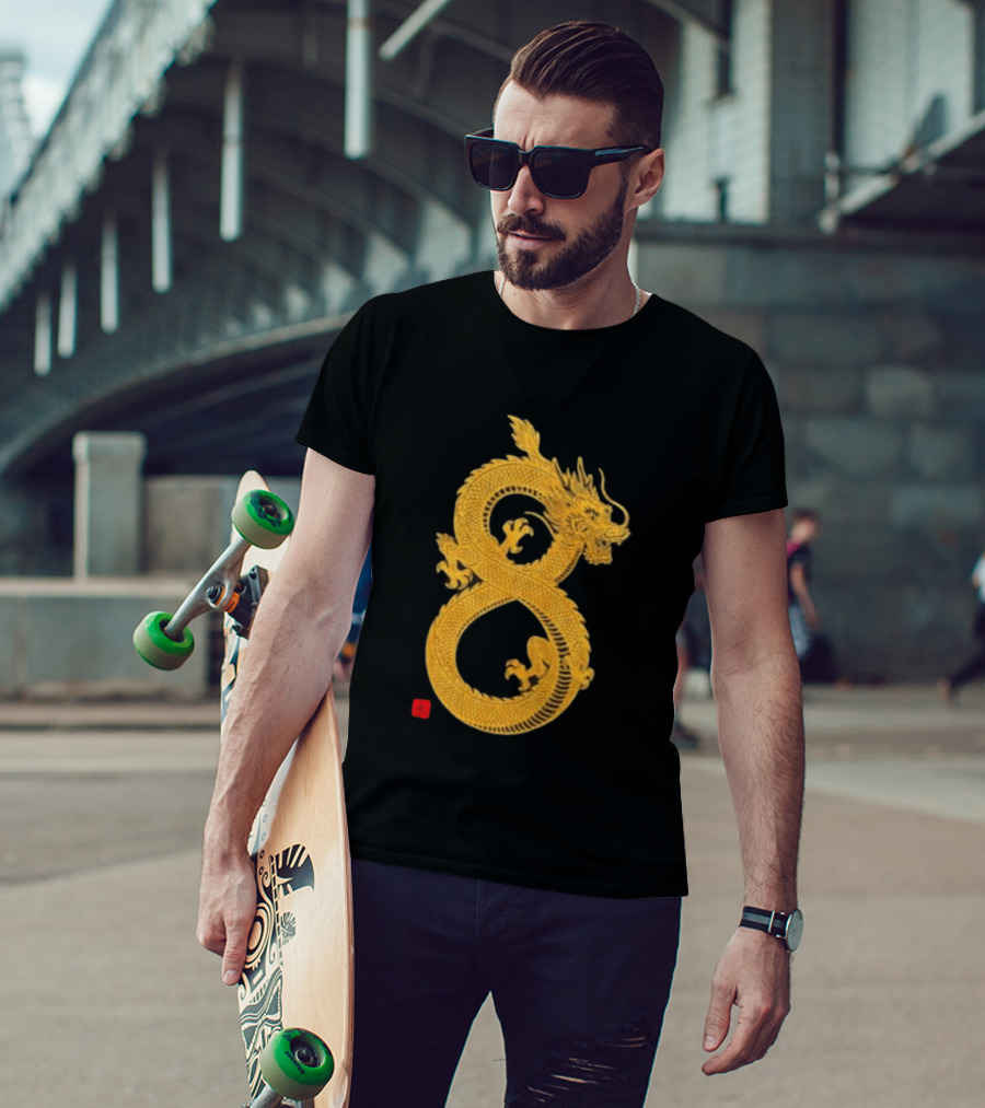 Infinity Dragon Of Fortune Mythical Serpent Symbol Asian Lore T-Shirt