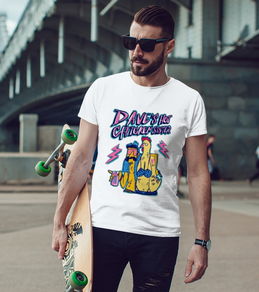 Dave's Hot Chicken Sister Cartoon T-Shirt