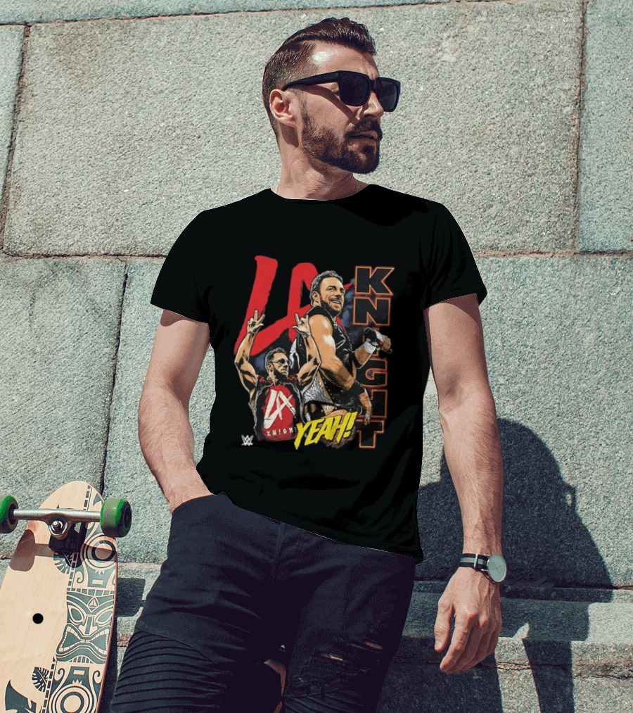 LA Knight WWE Yeah Vertical Name 2026 T-Shirt