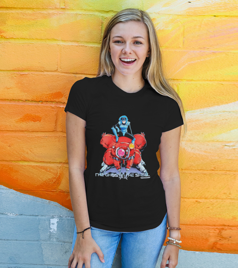 Motoko Kusanagi On Tachikoma The Ghost In The Shell Anime T-Shirt