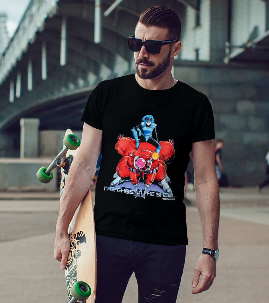 Motoko Kusanagi On Tachikoma The Ghost In The Shell Anime T-Shirt