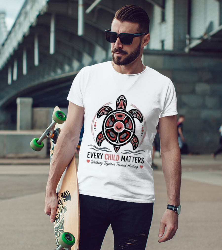 Every Child Matters Turtle Walking Together Toward Healing Indigenous T-Shirt