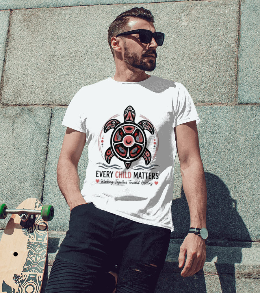 Every Child Matters Turtle Walking Together Toward Healing Indigenous T-Shirt