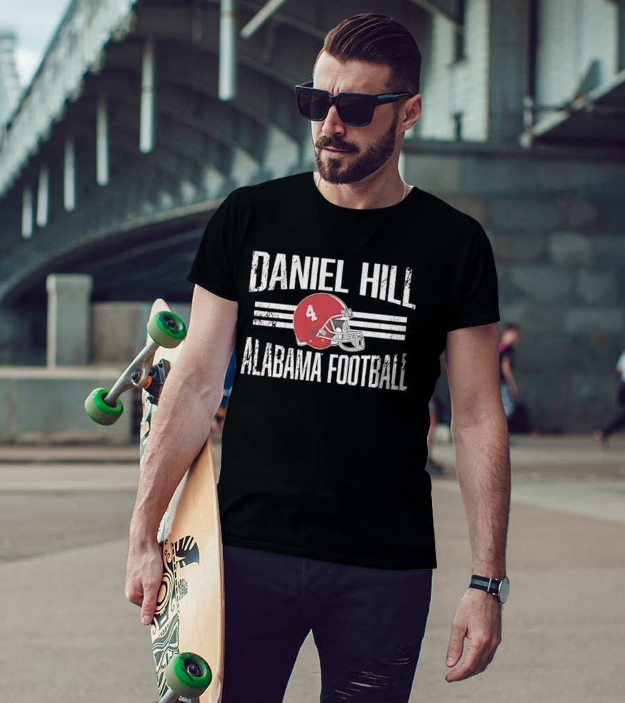 Daniel Hill Alabama Football Helmet Hero Crimson Tide T-Shirt
