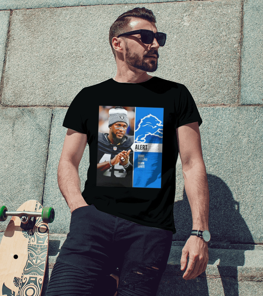 Alert Lions Signing Devin White NFL Football 2026 Season Update T-Shirt