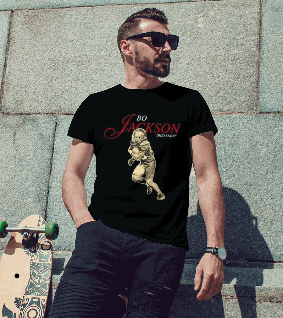 Ohio State NCAA Football Bo Jackson Legacy Pose Star T-Shirt