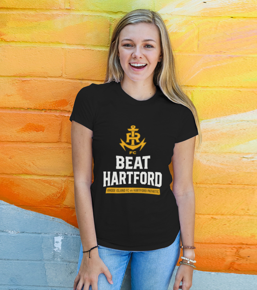 Rhode Island FC Beat Hartford Anchor Icon Above T-Shirt