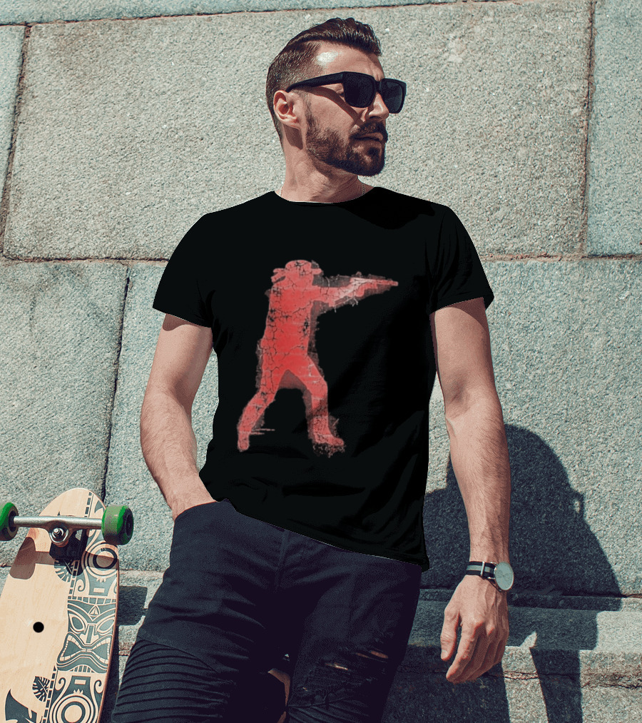 Jordan Salinas Idaho Twin Falls Hero Red Cracked Shooter T-Shirt