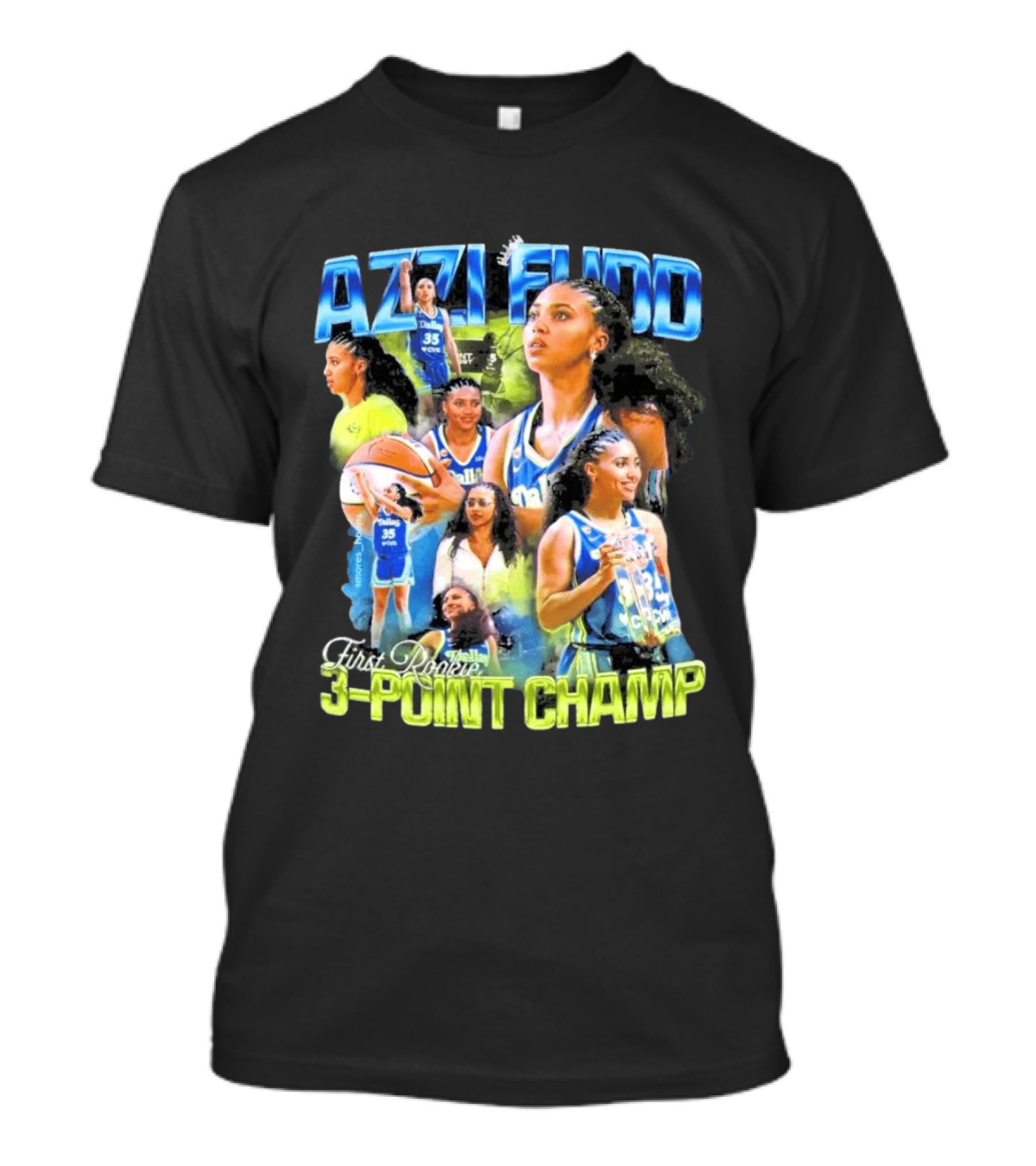Azzi Fudd Dallas 35 First Rookie 3 Point Champ T-Shirt