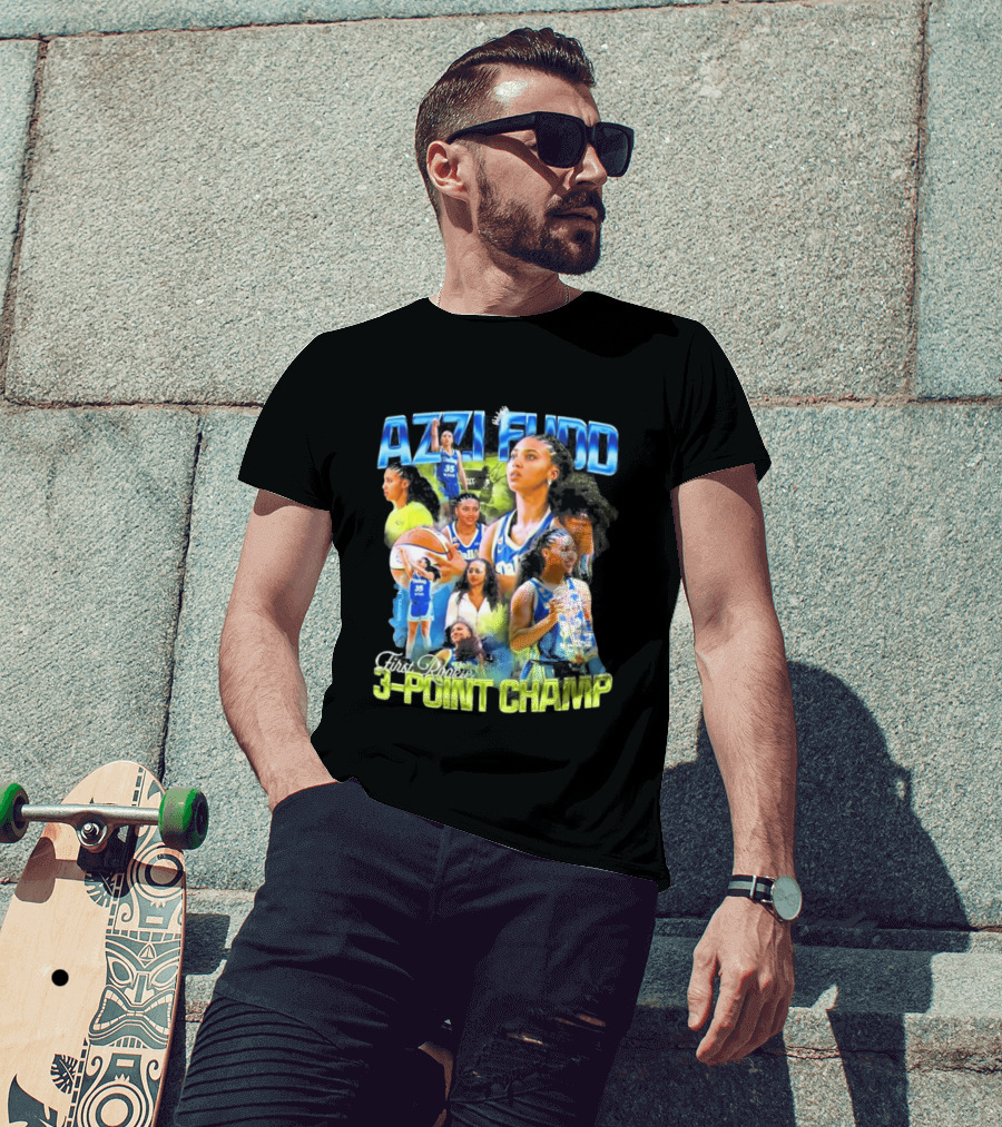 Azzi Fudd Dallas 35 First Rookie 3 Point Champ T-Shirt