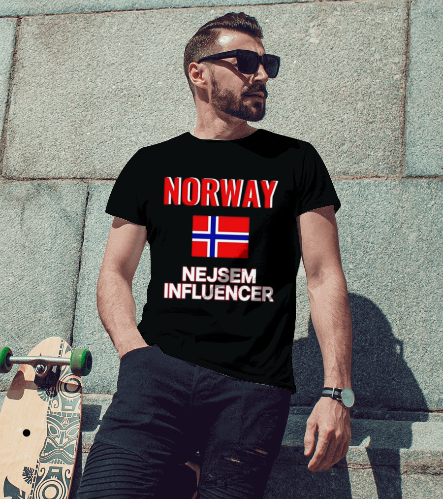 Norway Flag Nejsem Influencer T-Shirt