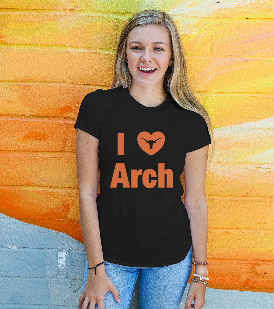 I Heart Arch Longhorns Football Fan T-Shirt