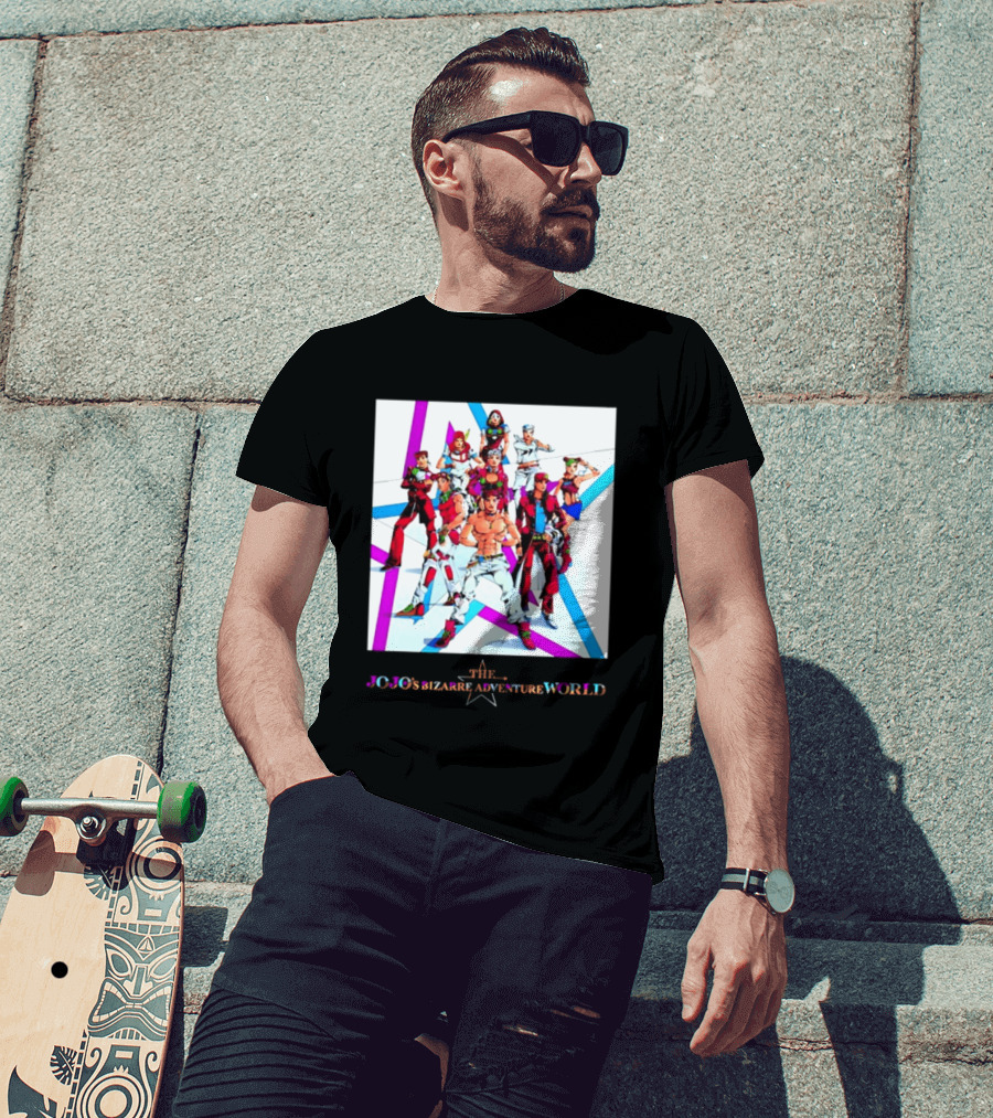 The JoJo's Bizarre Adventure World Anime Characters Ensemble T-Shirt