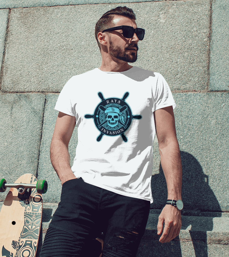 Rays Invasion TB Skull And Crossbats Helm 2026 Giveaway T-Shirt