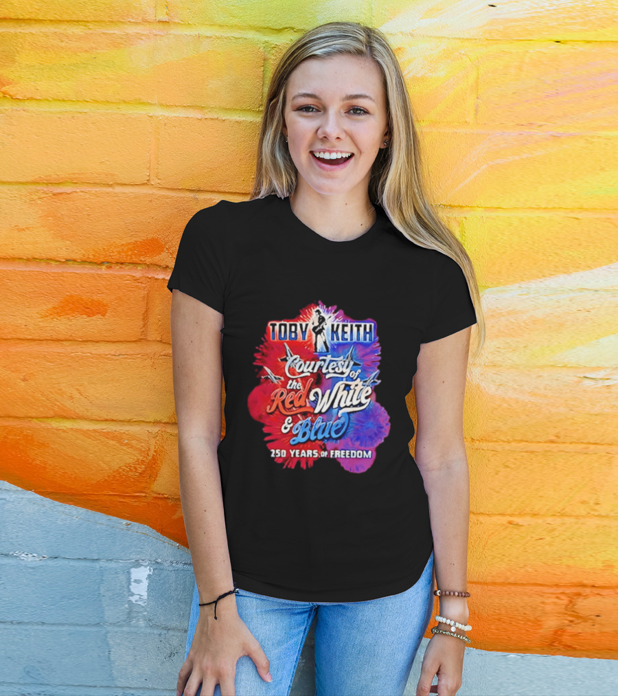 Toby Keith Courtesy Of The Red White And Blue 250 Years Of Freedom Jets T-Shirt