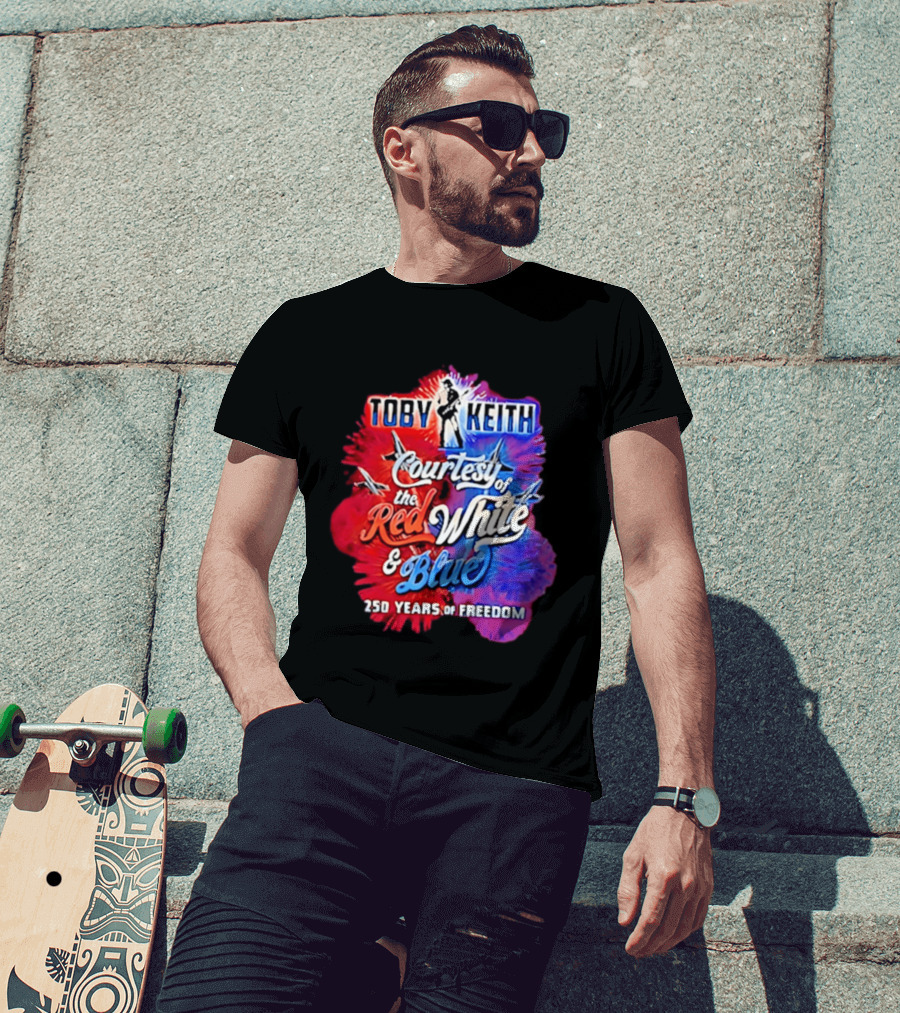 Toby Keith Courtesy Of The Red White And Blue 250 Years Of Freedom Jets T-Shirt