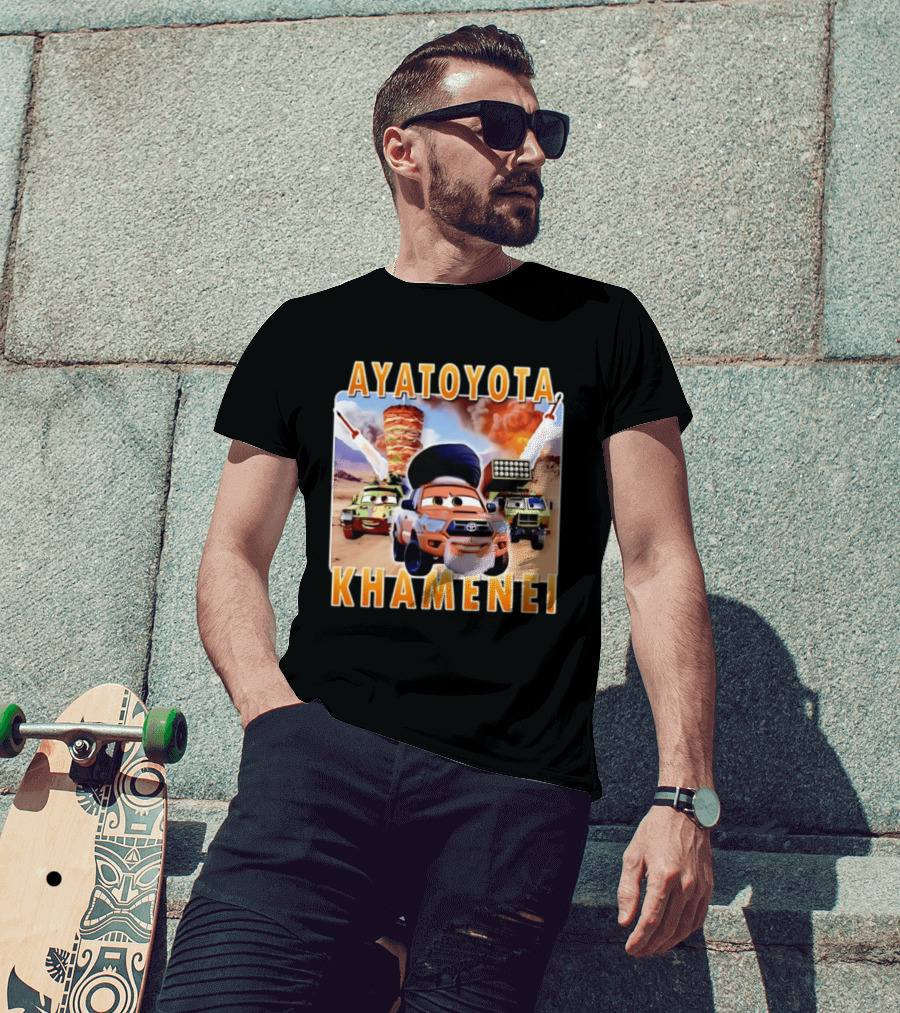 Ayatoyota Khamenei Toyota Ayatollah Car Rockets Desert Helicopter T-Shirt